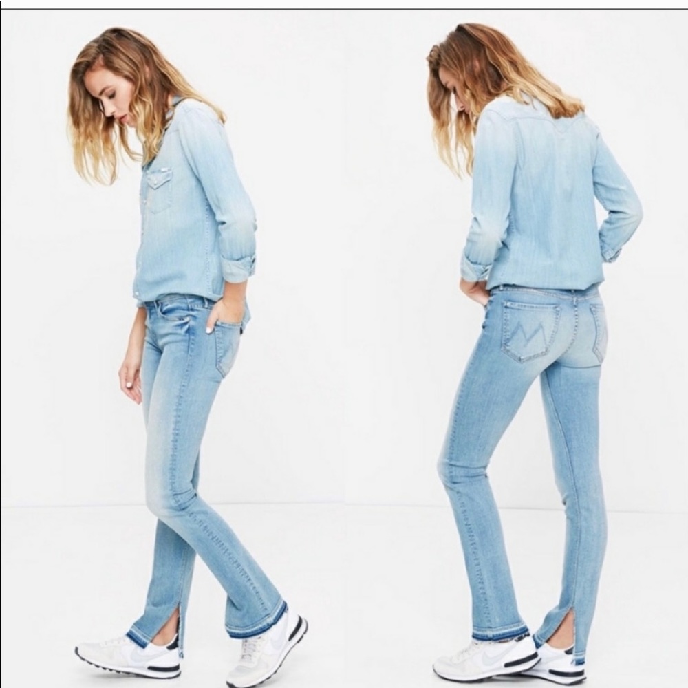 Mother jeans The Rascal Slit Undone Hem size 28